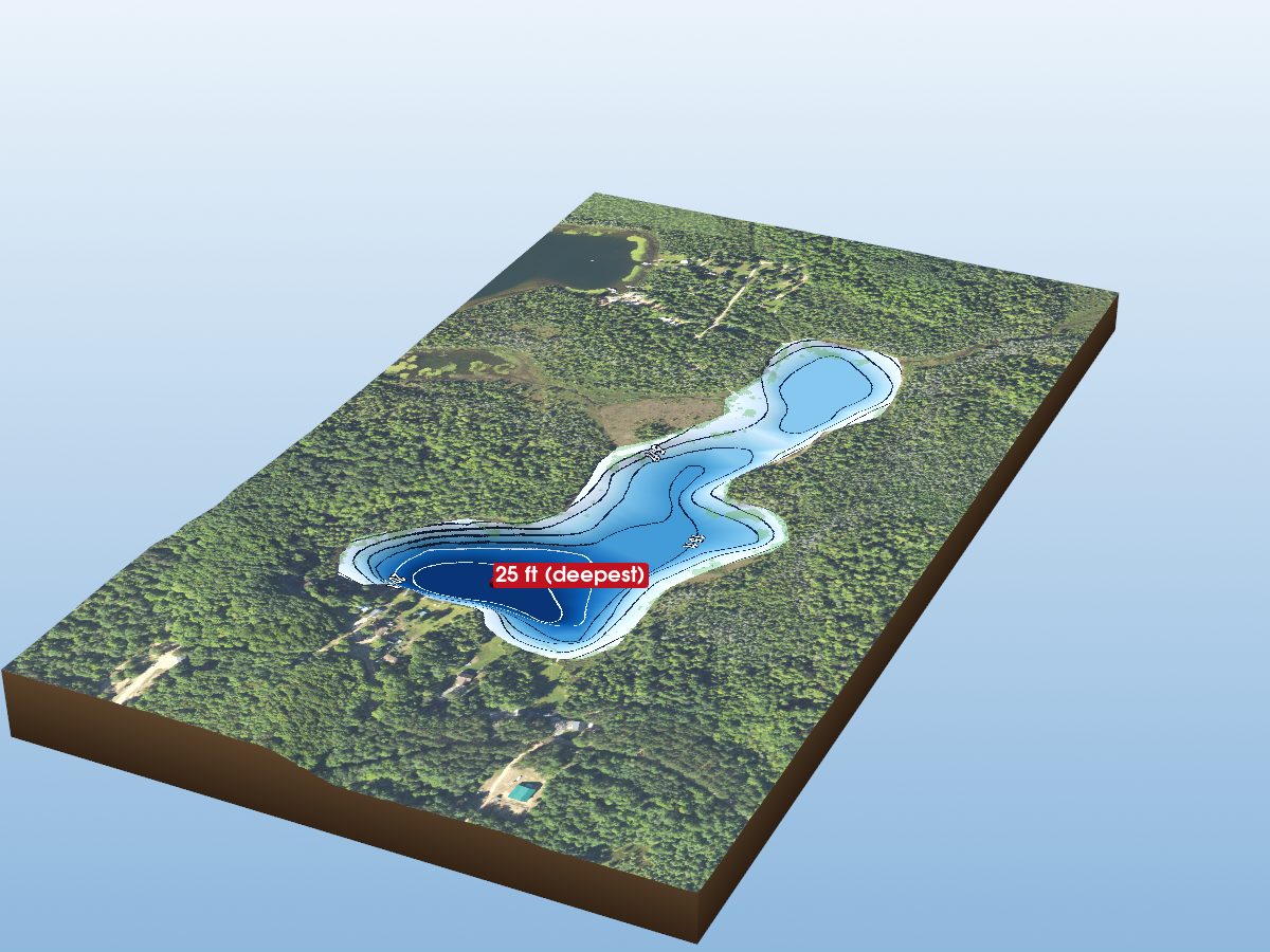 Depth map of North Selkirk Lake