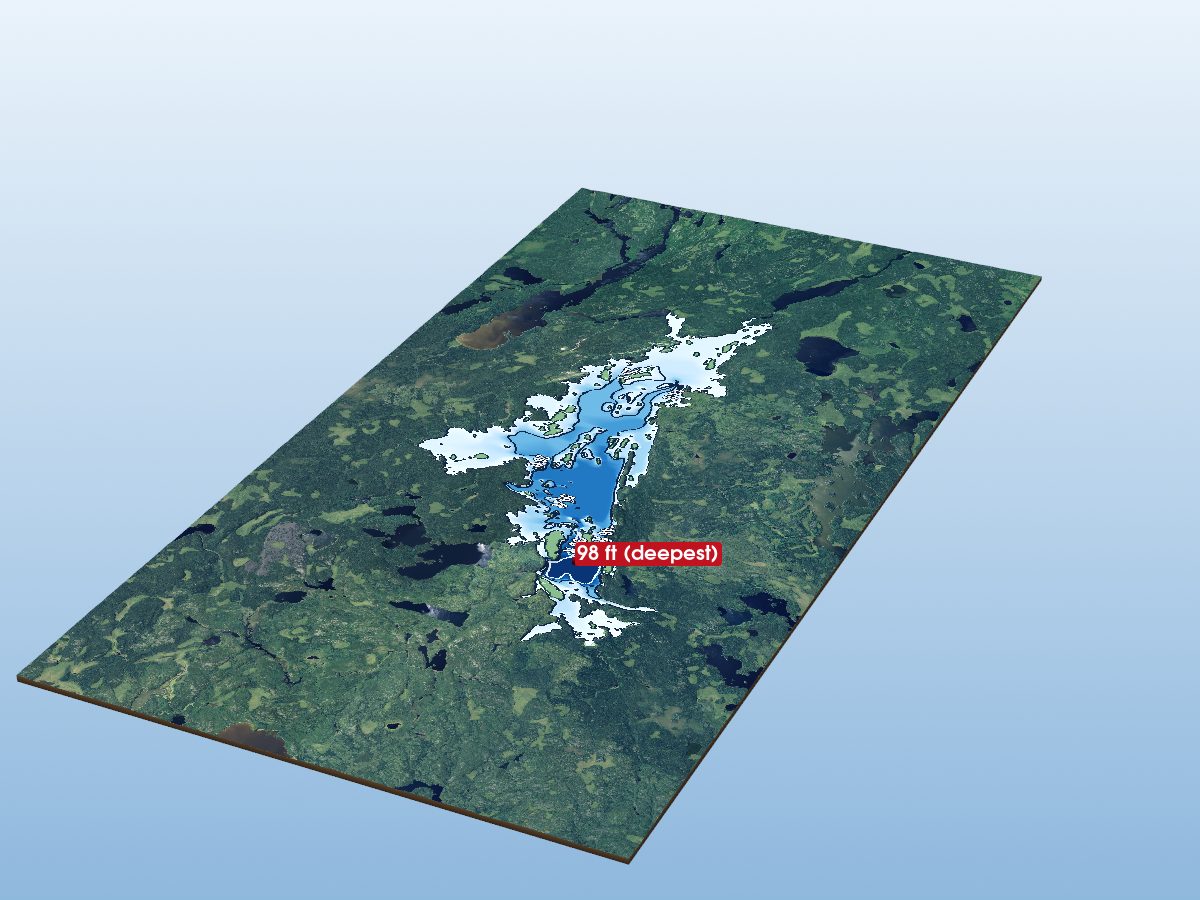Depth map of North Spirit Lake