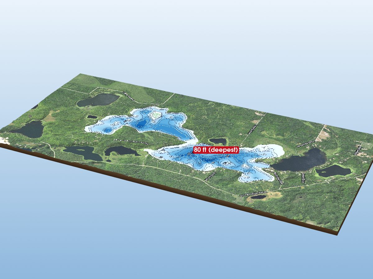 Depth map of North Star Lake