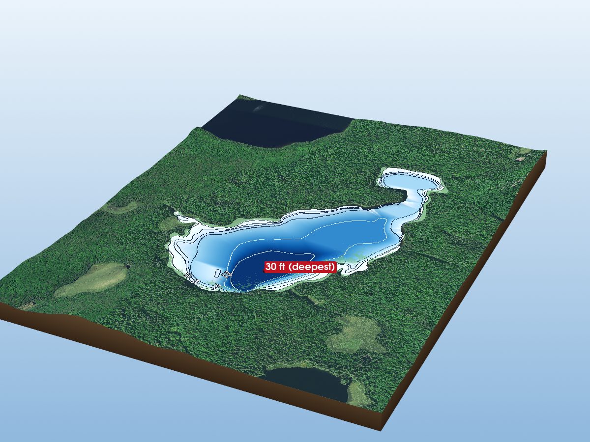 Depth map of North Sylvia Lake