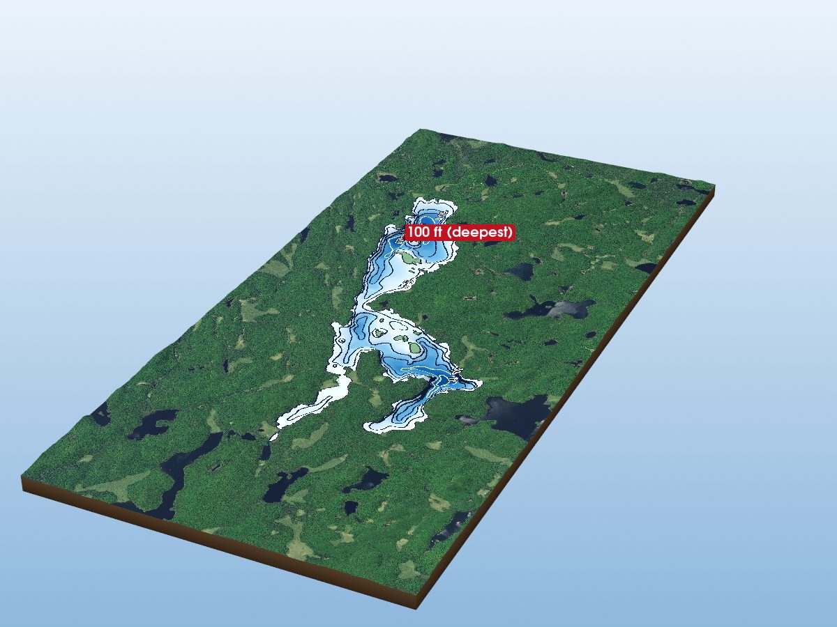 Depth map of North Tea Lake