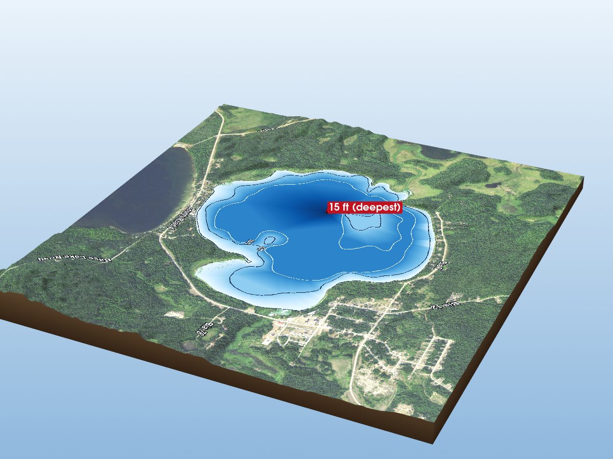 3D depth map of North Twin Lake