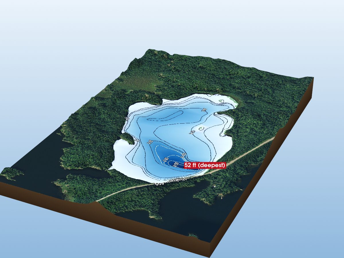 Depth map of North Twin Lake