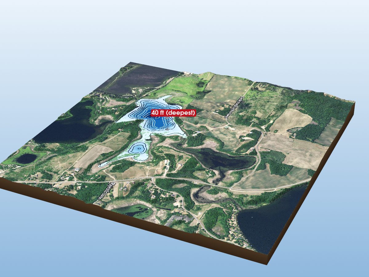 Depth map of North Union Lake