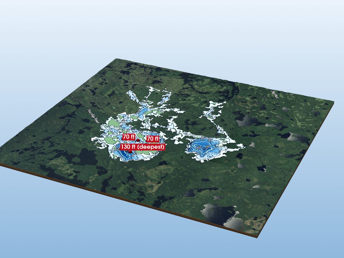 Depth map of Northern Light Lake