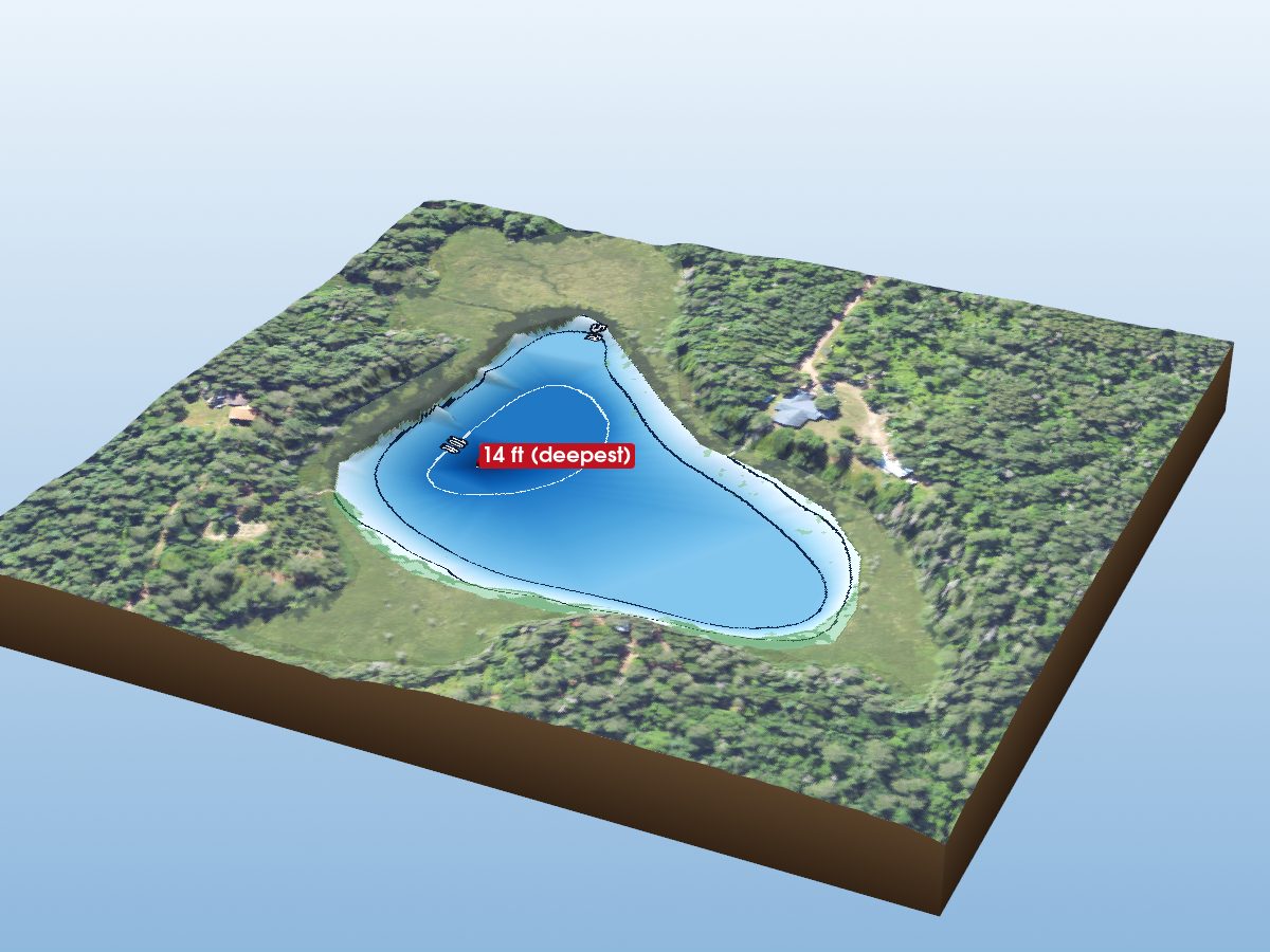 Depth map of Northwestern Lake