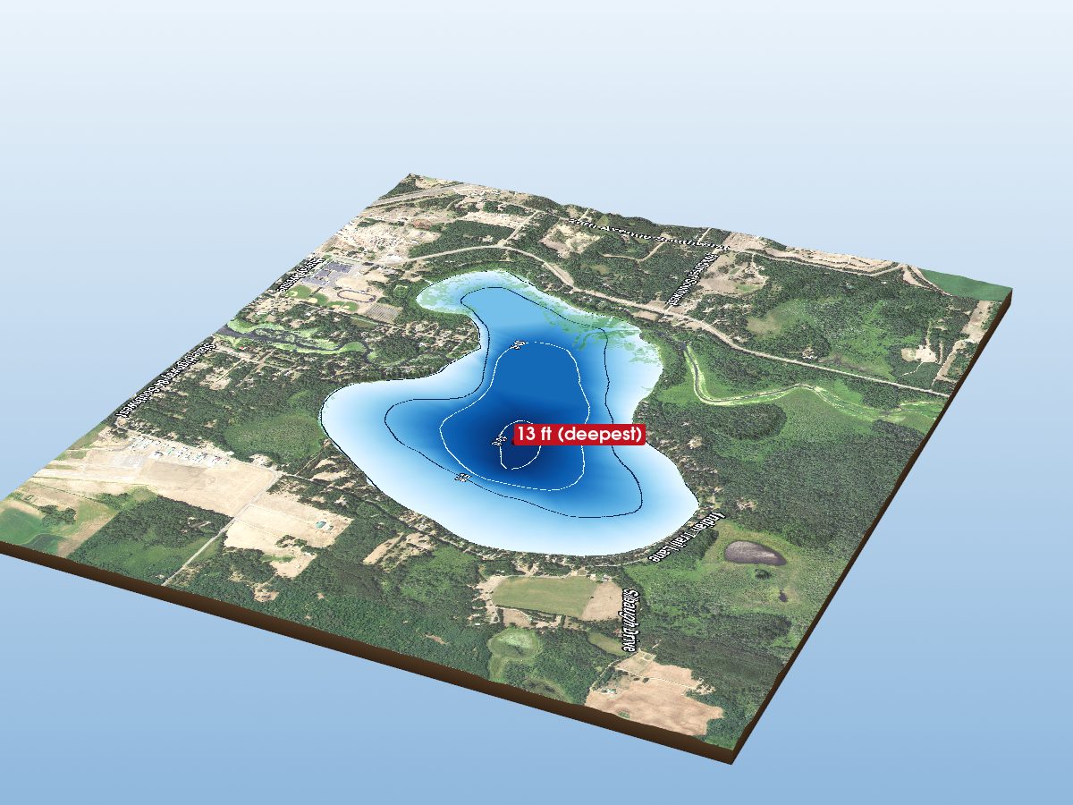 Depth map of Norway Lake