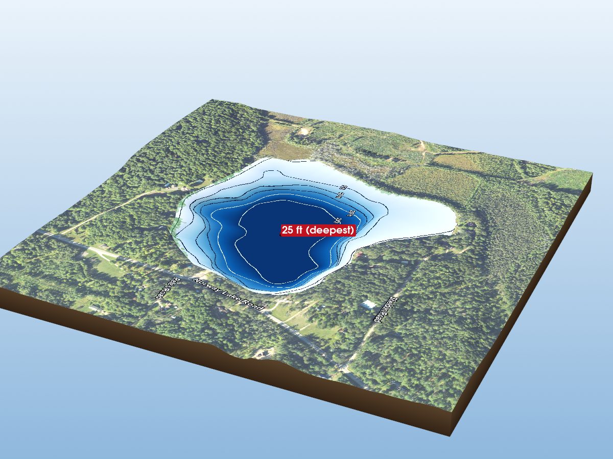 Depth map of Norway Lake