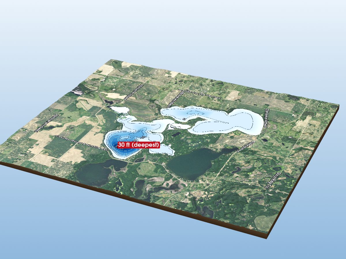 Depth map of Norway Lake
