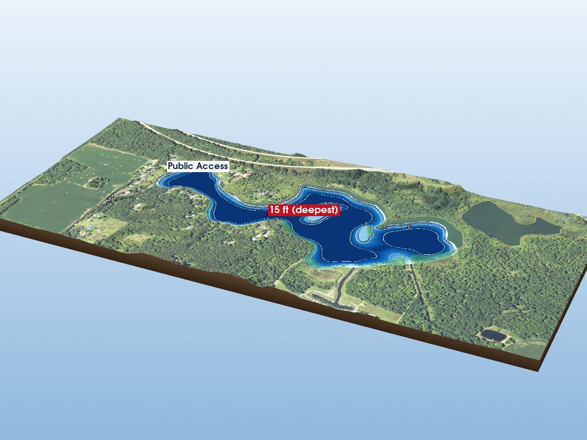 Depth map of Nottawa Lake