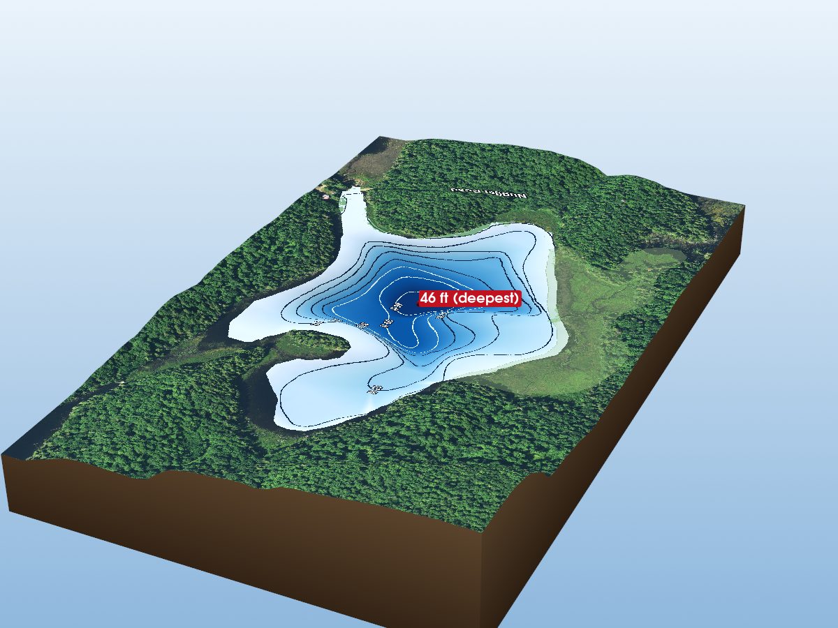 Depth map of Nugget Lake