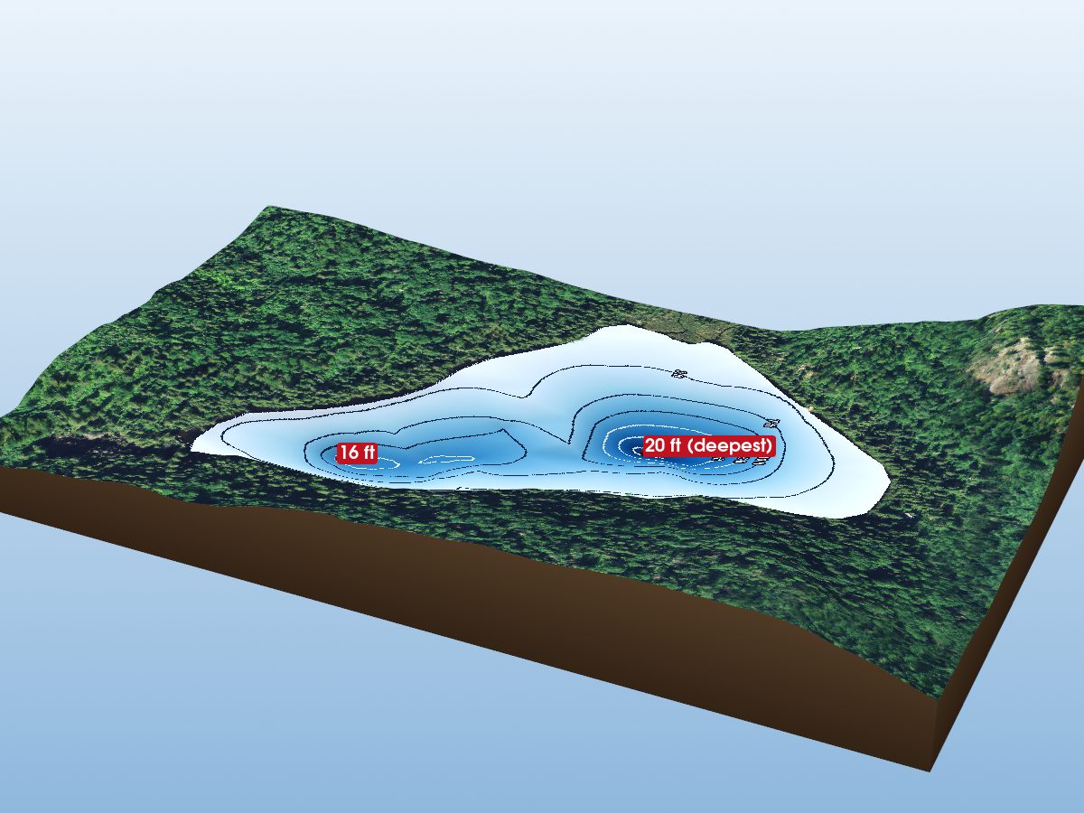 Depth map of Nybergs Lake