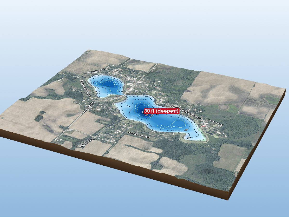 Depth map of Nyona Lake