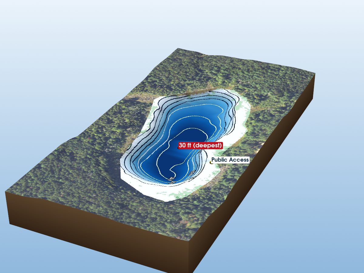 Depth map of O'Brien Lake