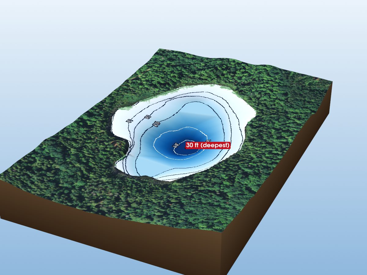 Depth map of O'Brien Lake