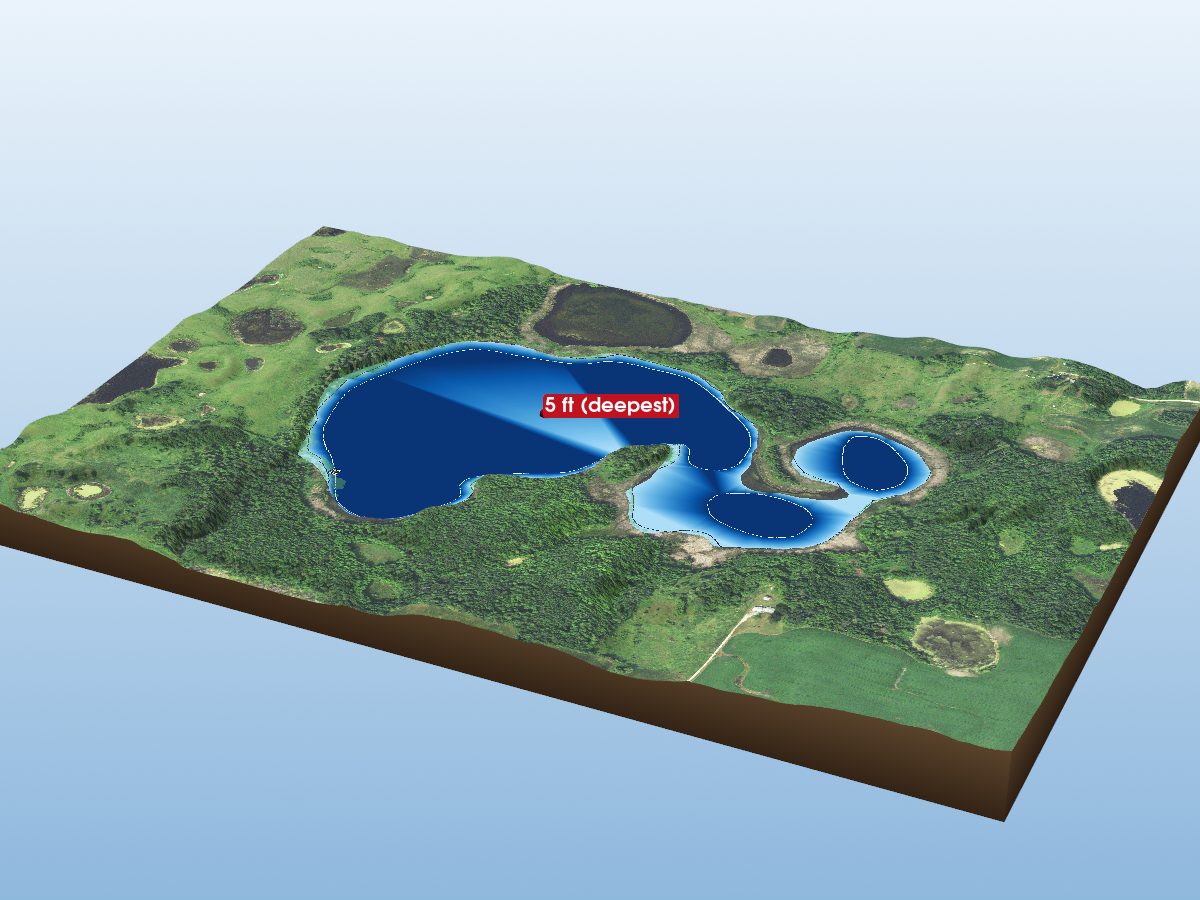 Depth map of O-Me-Mee Lake