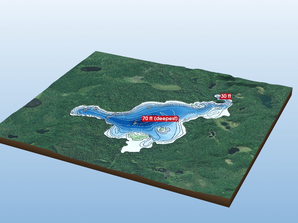 Depth map of O'Meara Lake