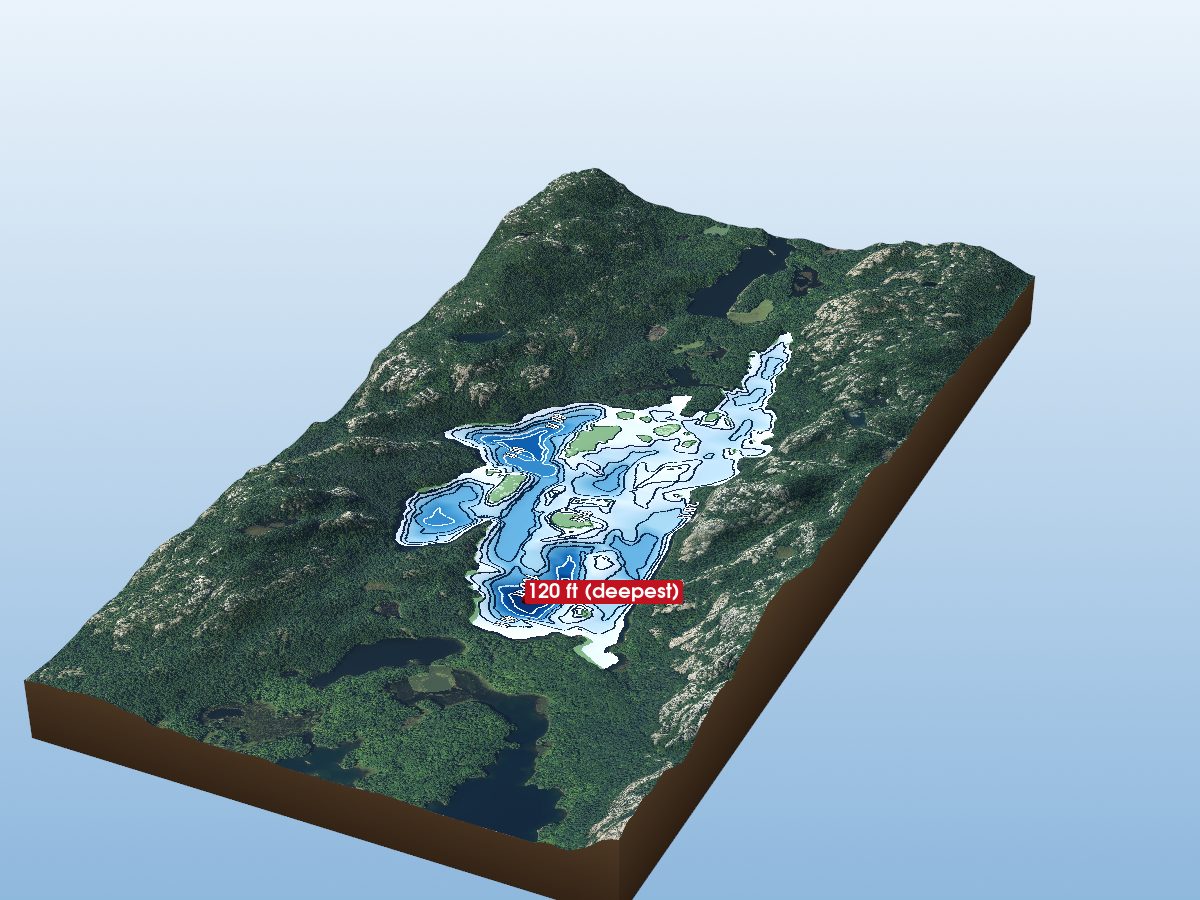Depth map of O.S.A. Lake