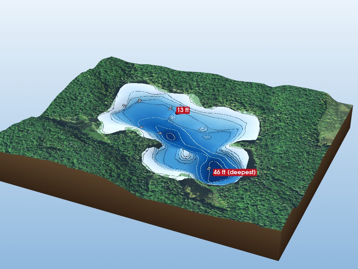 Depth map of Oak Lake