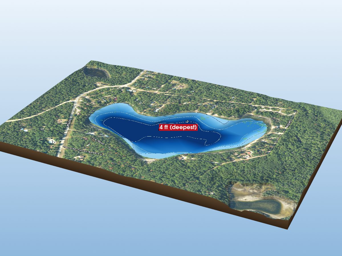 Depth map of Oak Lake