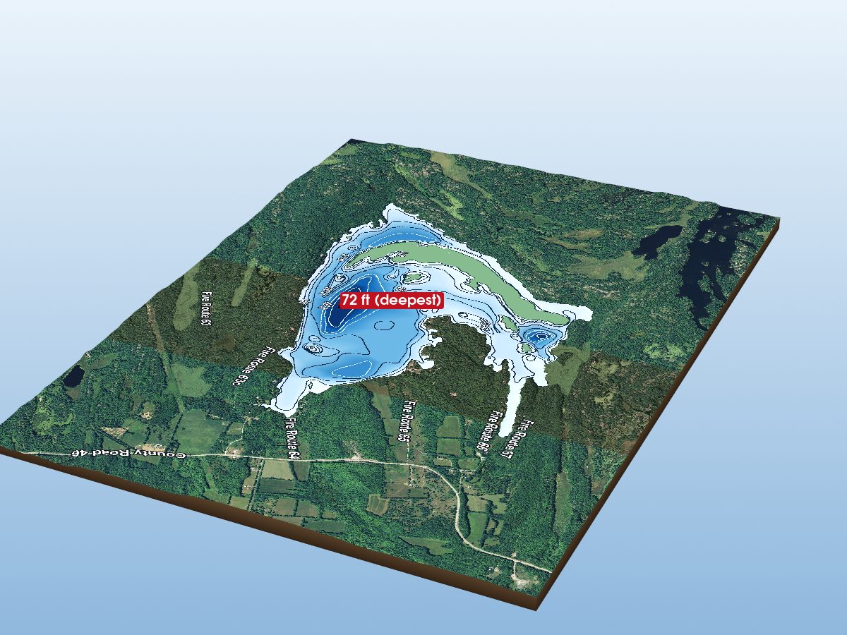 Depth map of Oak Lake