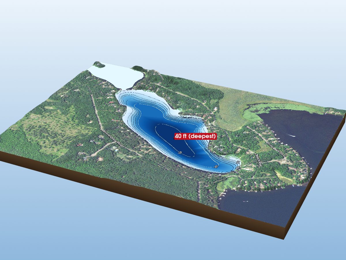 Depth map of O'Brien Lake (Northeast Bay)