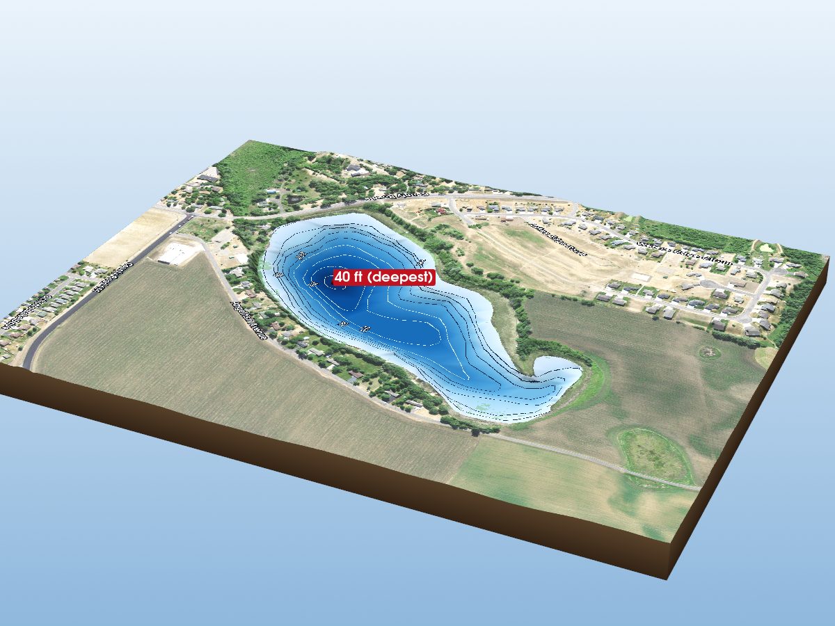 Depth map of Ochotto Lake