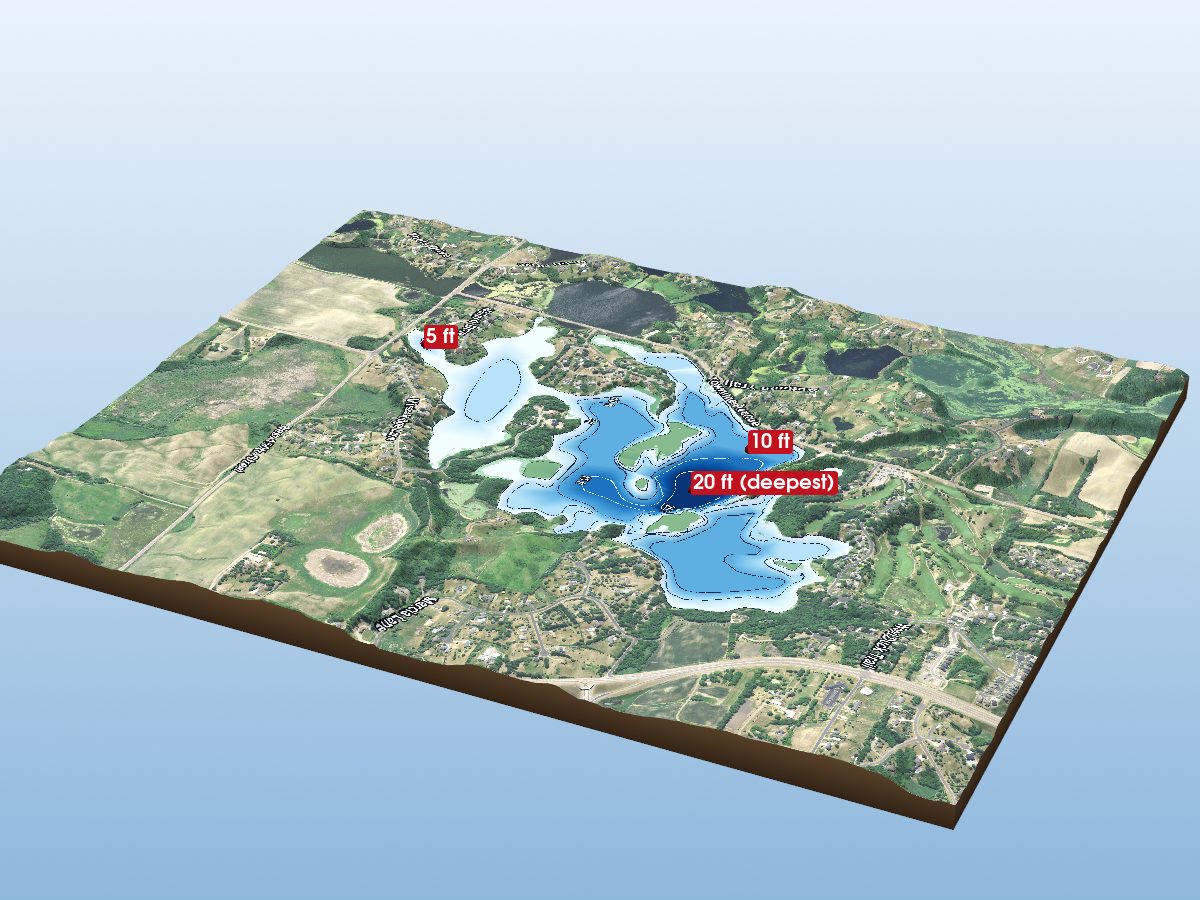 Depth map of O'Dowd Lake