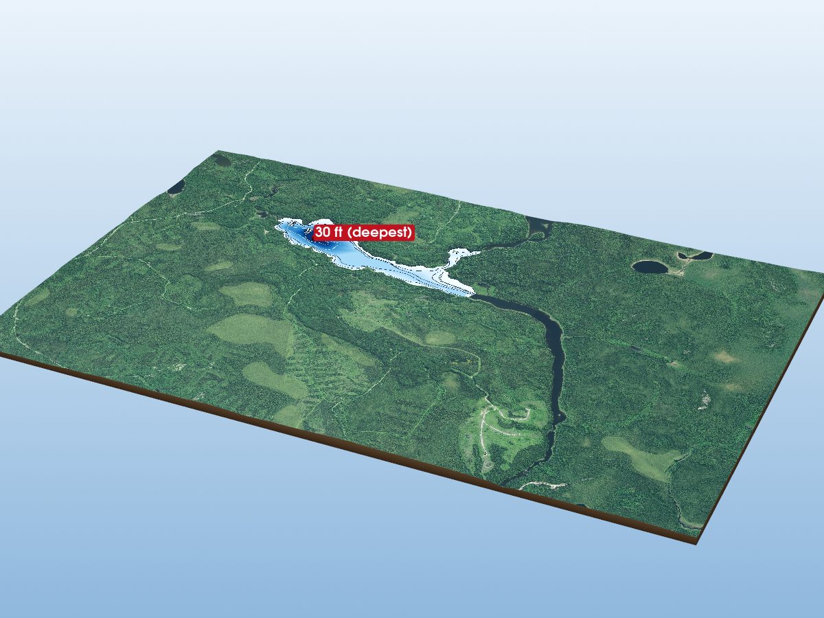 Depth map of Ogahalla Lake
