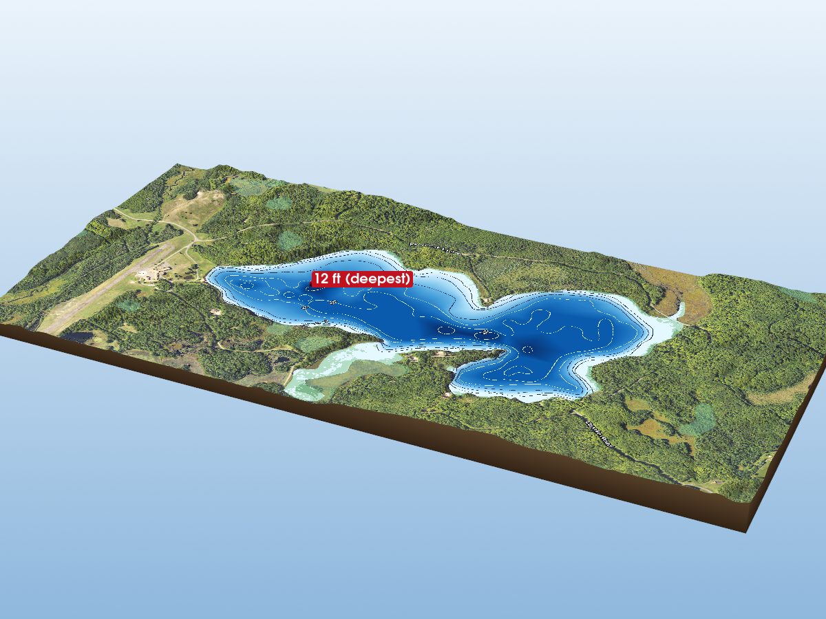 Depth map of Ogima Lake