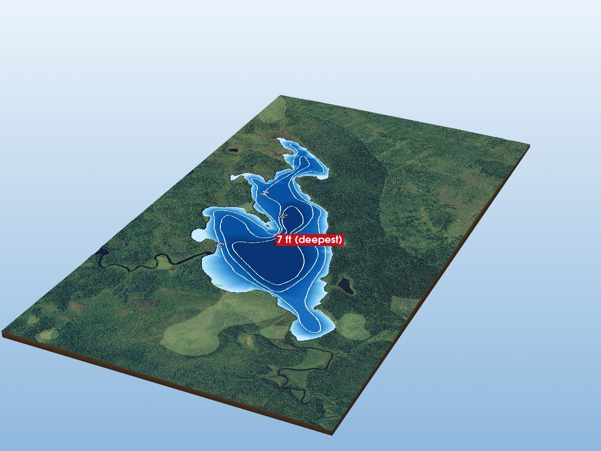 Depth map of Oke Lake