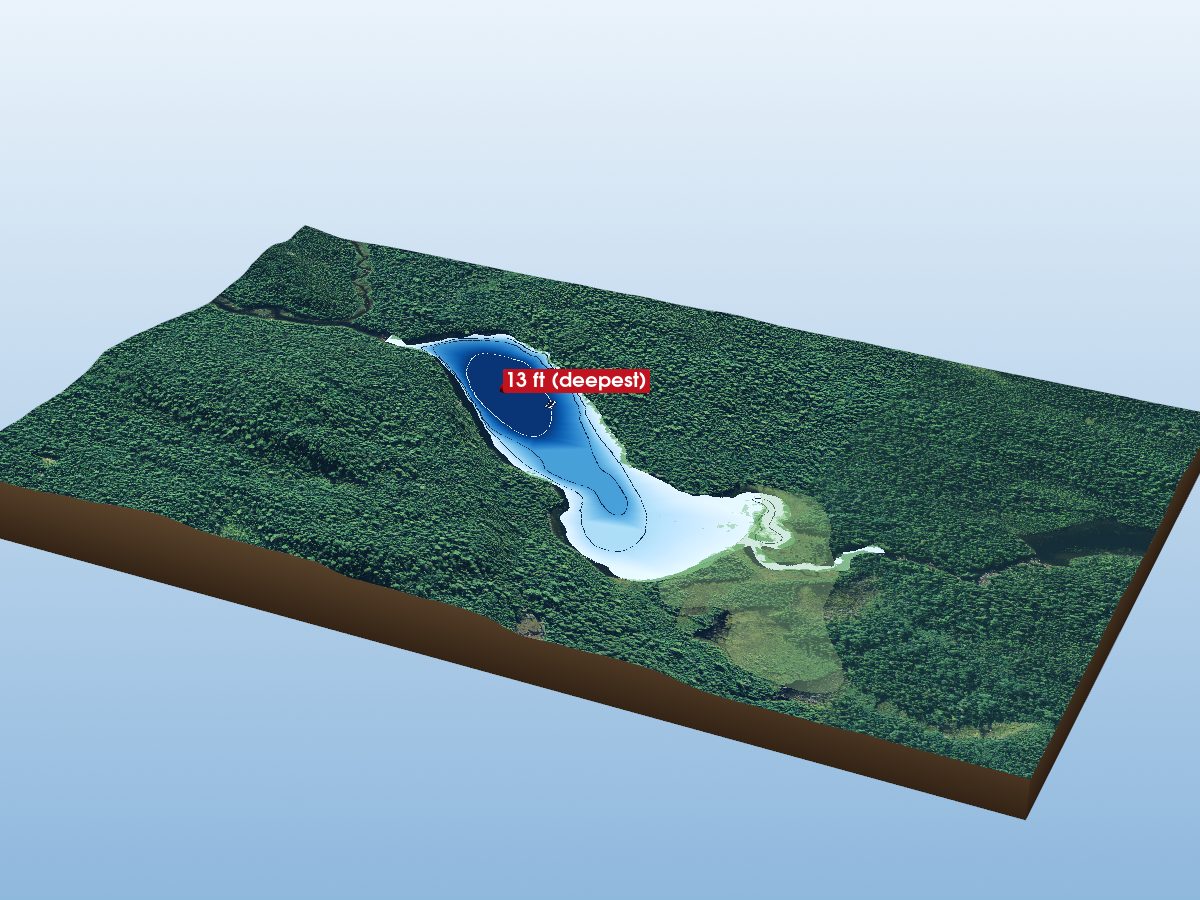 Depth map of Old Bill Lake