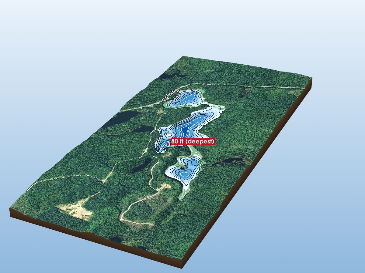 Depth map of Ompa Lake
