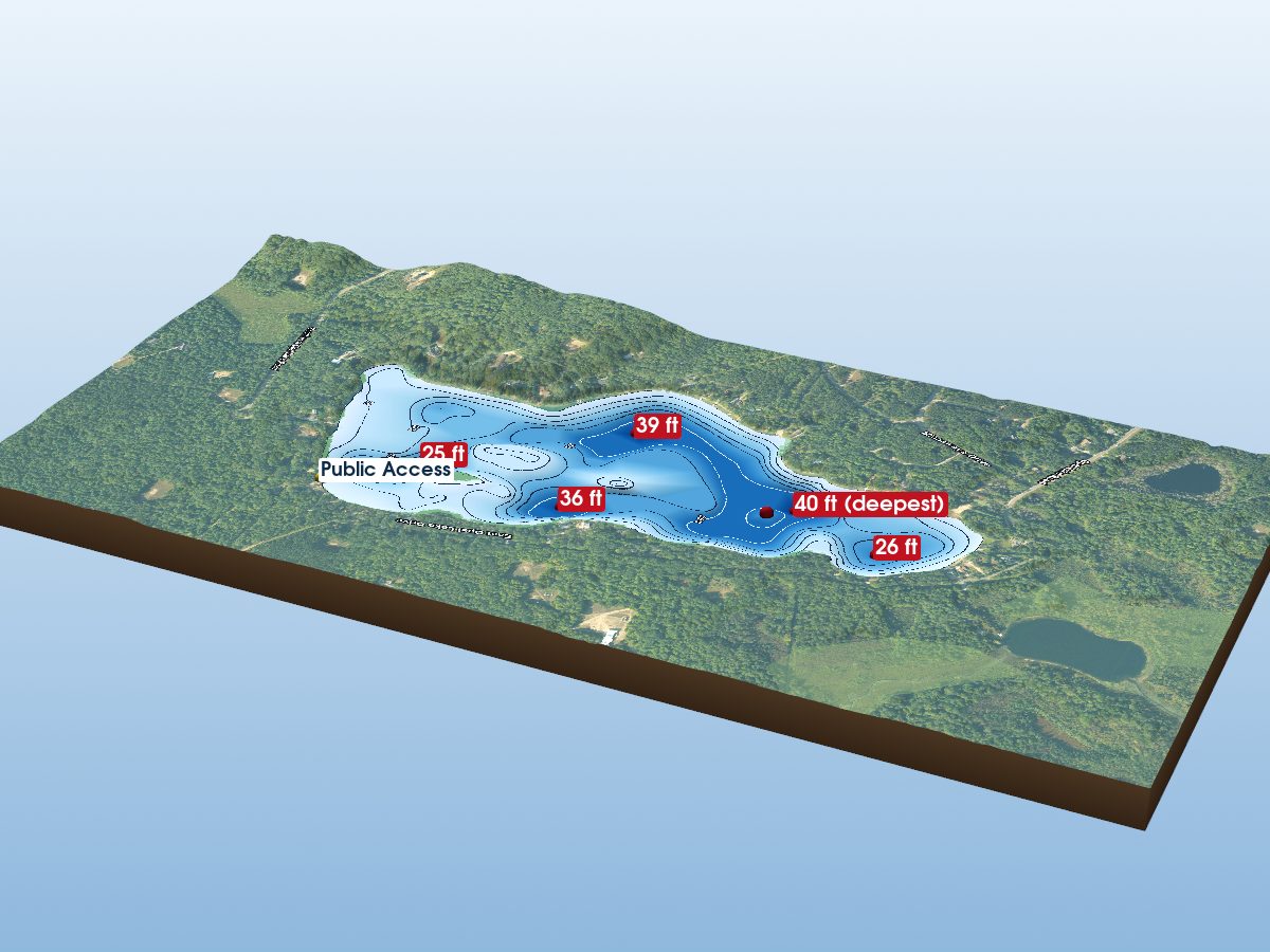 Depth map of Opal Lake
