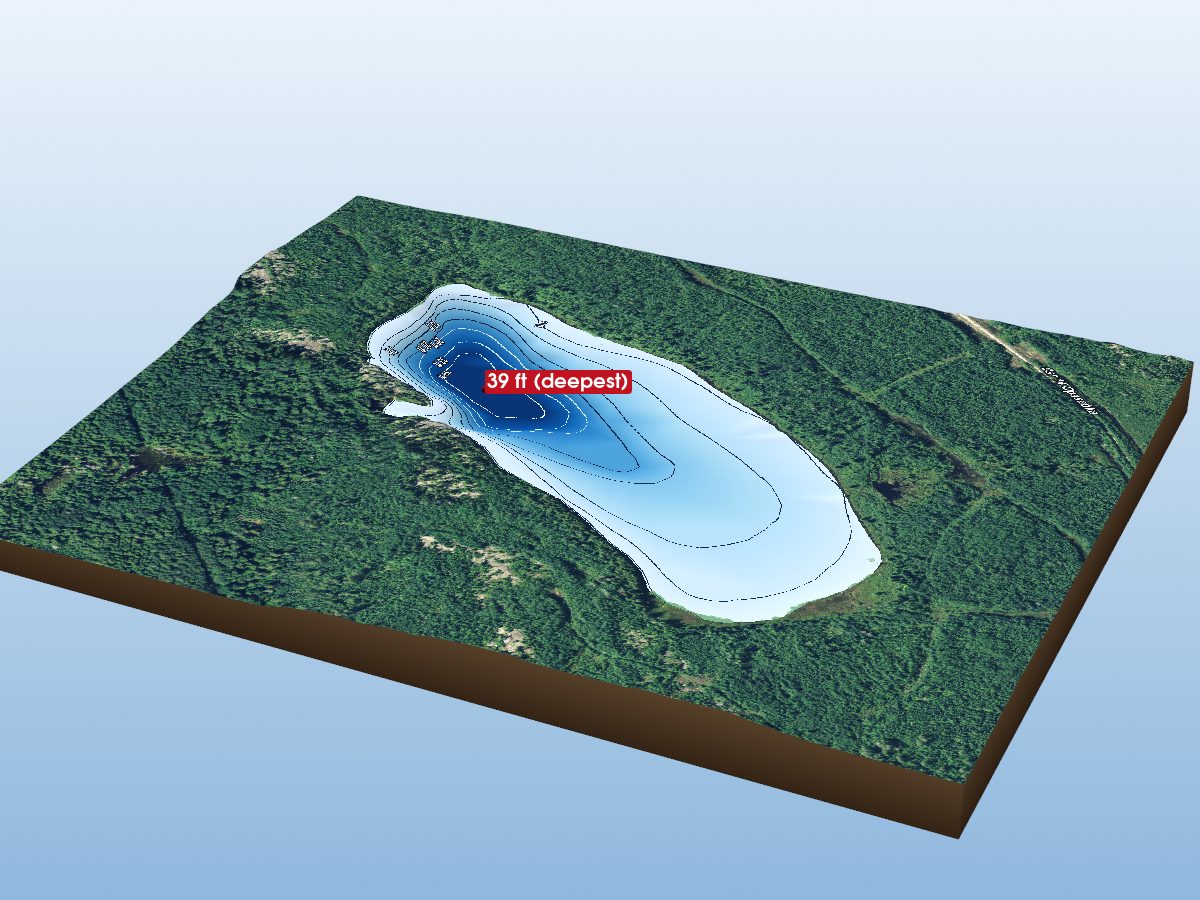 Depth map of Opasakita Lake 12