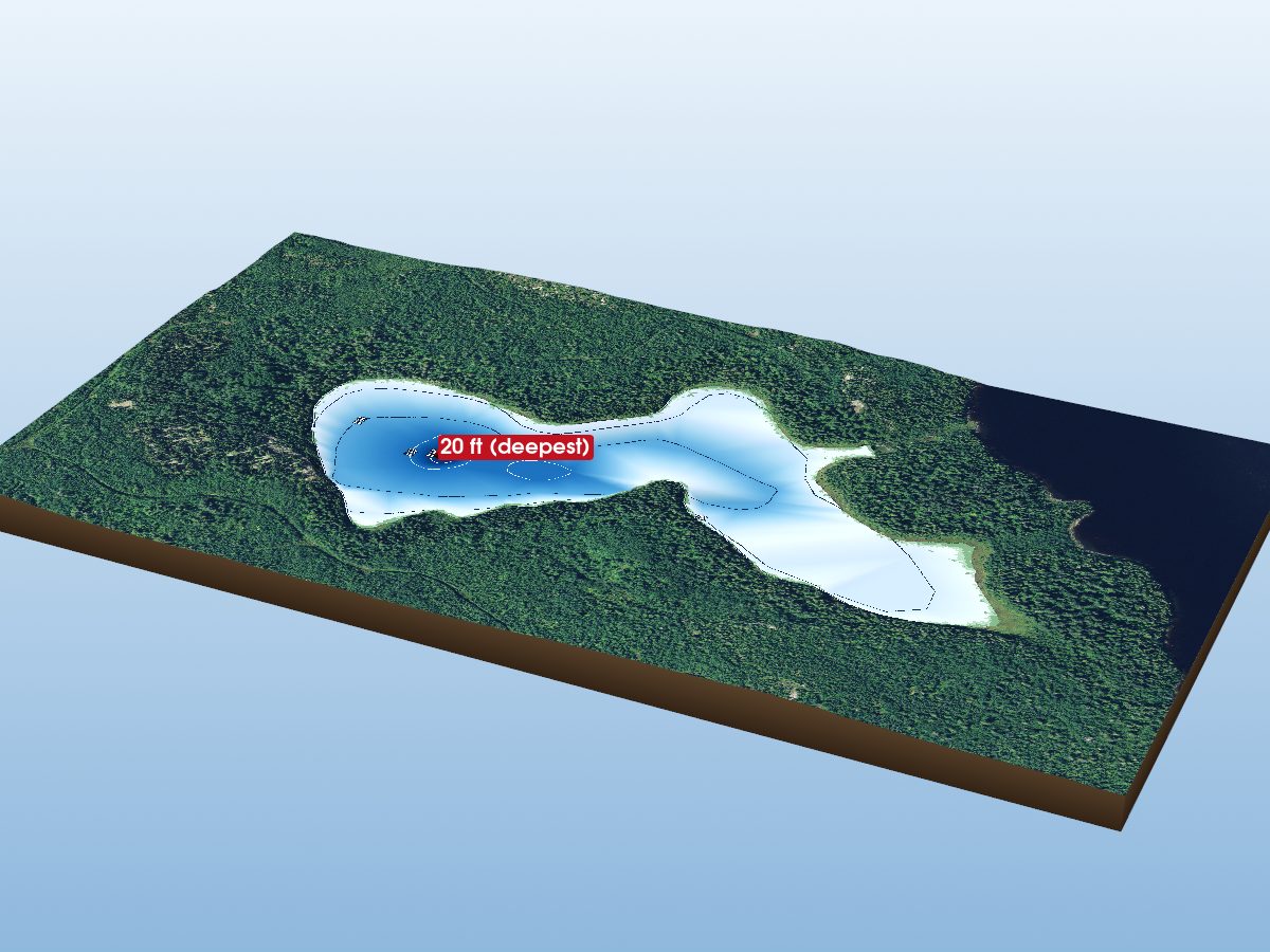 Depth map of Opasatika Lake 16