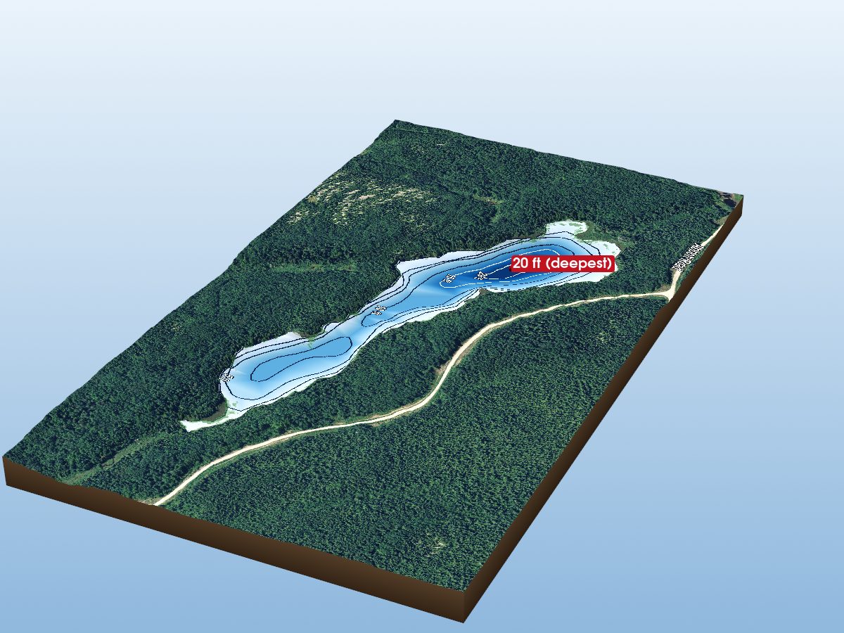 Depth map of Opasatika Lake 4