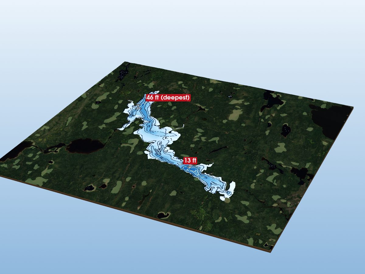 Depth map of Opikeigen Lake