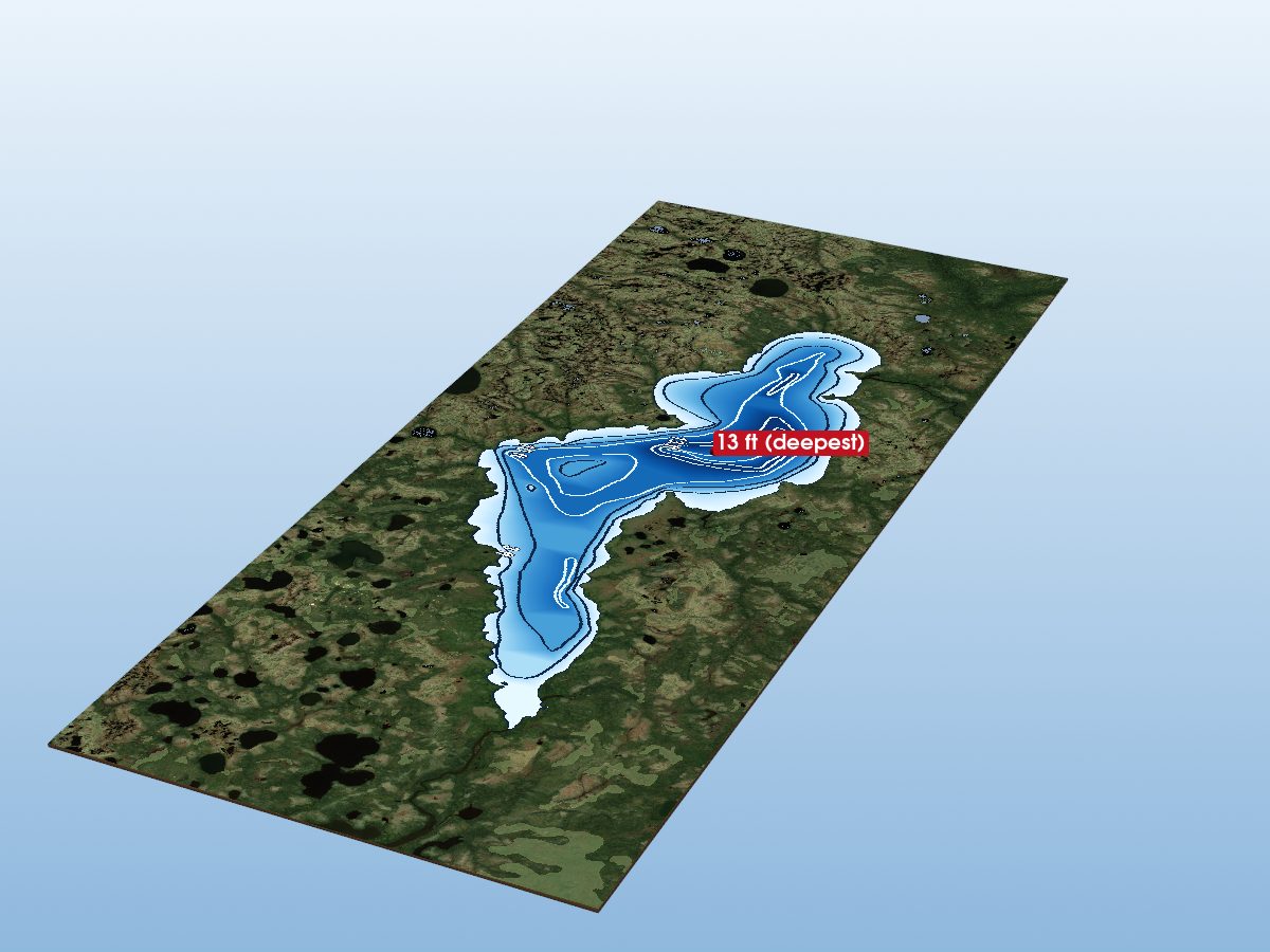 Depth map of Opinnagau Lake