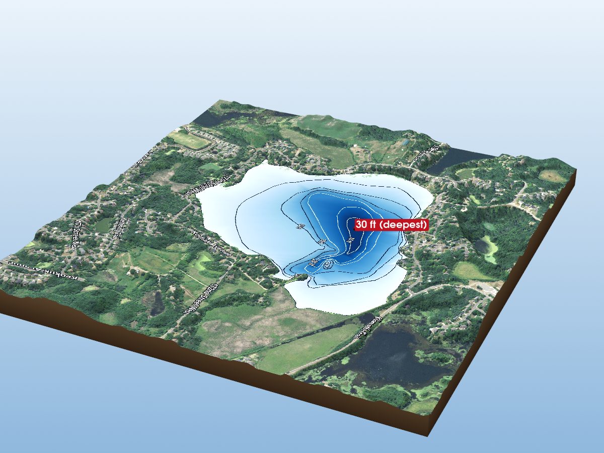 Depth map of Orchard Lake