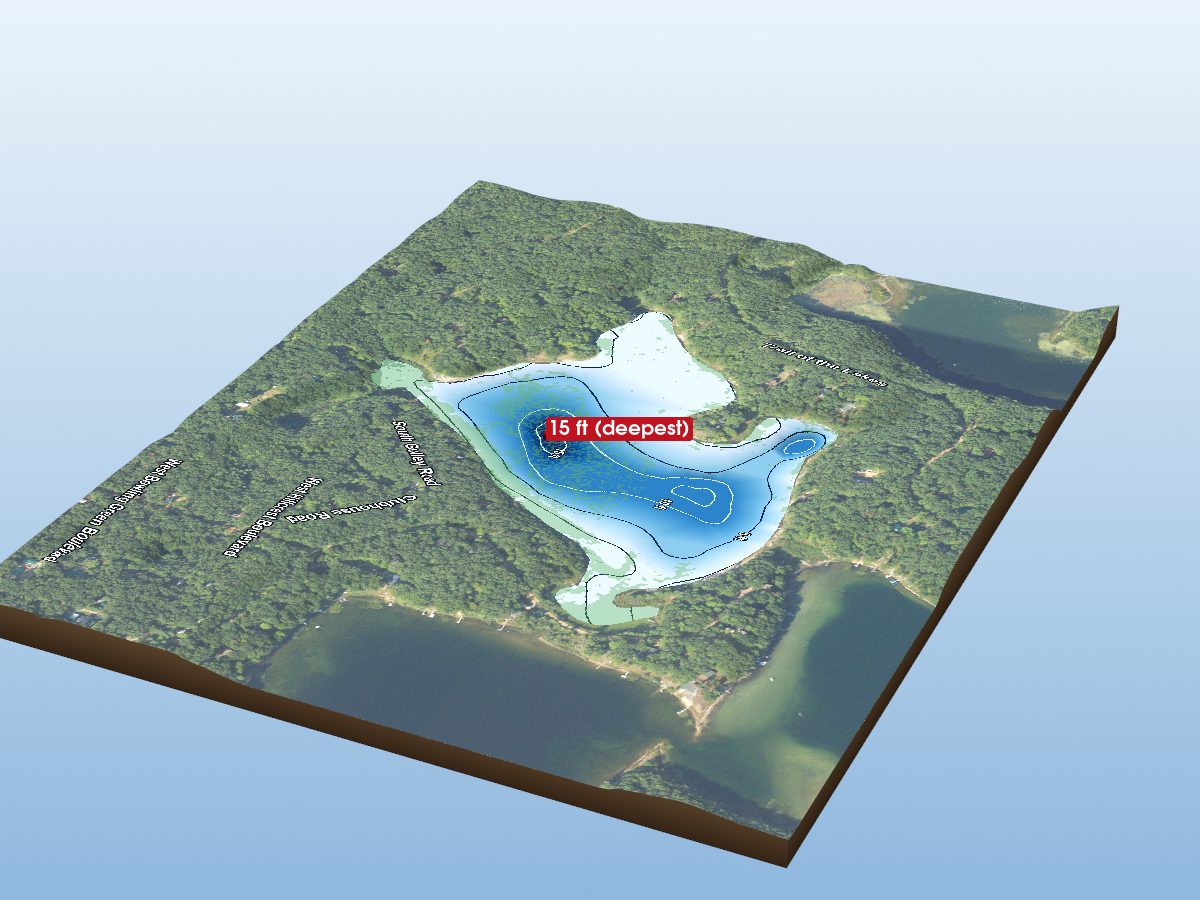 Depth map of Orchard Lake