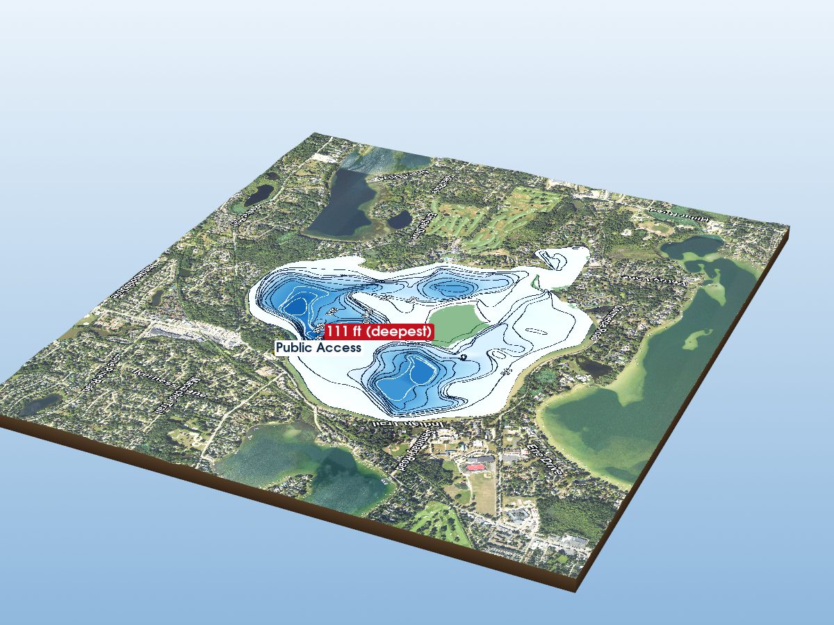 Depth map of Orchard Lake