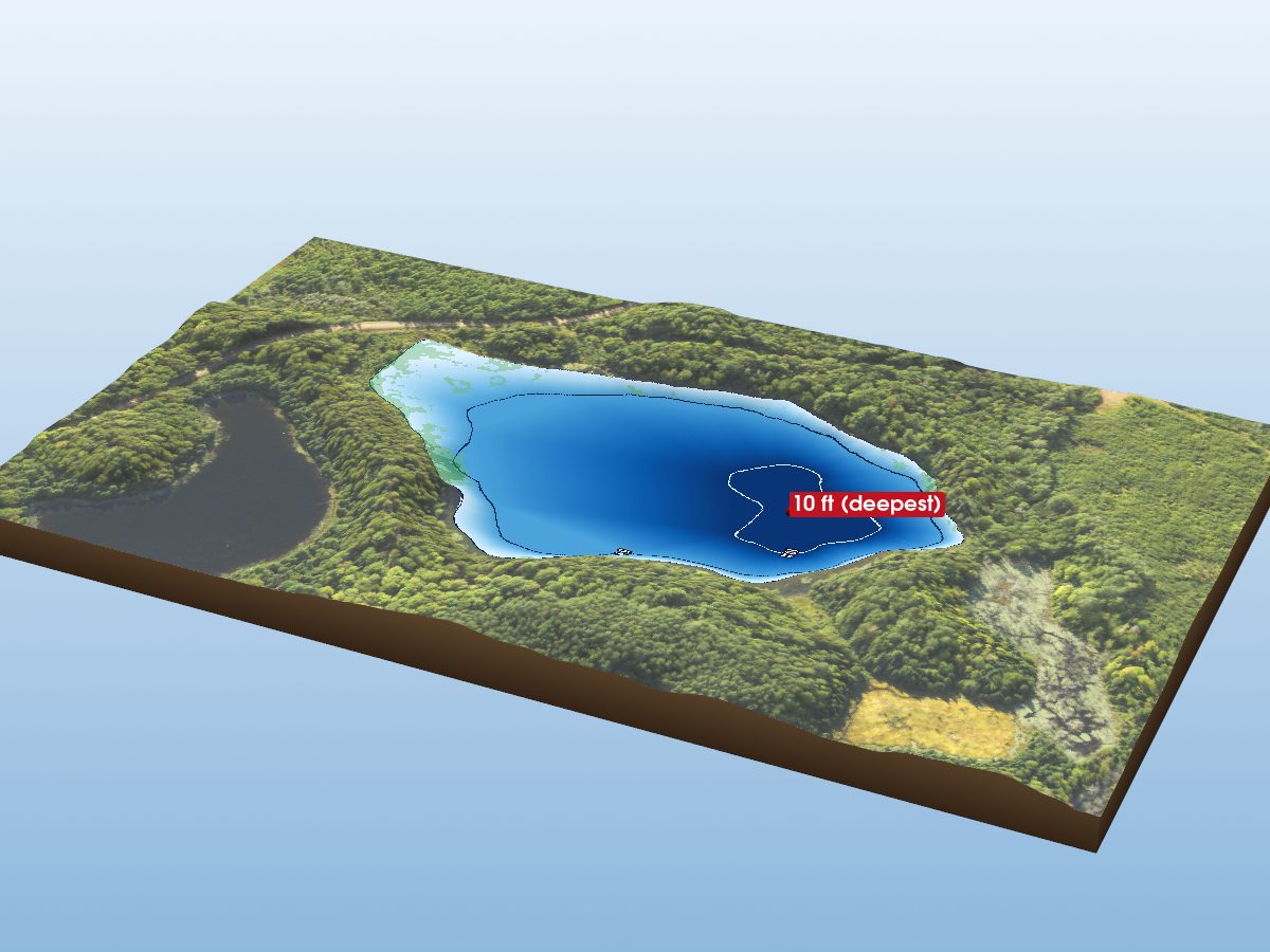 Depth map of Orchid Lake
