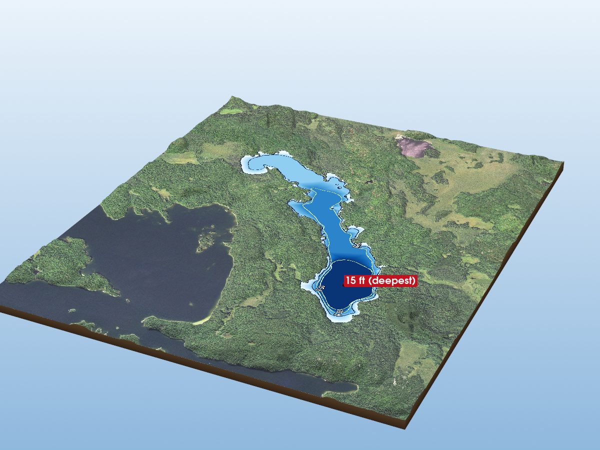 Depth map of Oriniack Lake