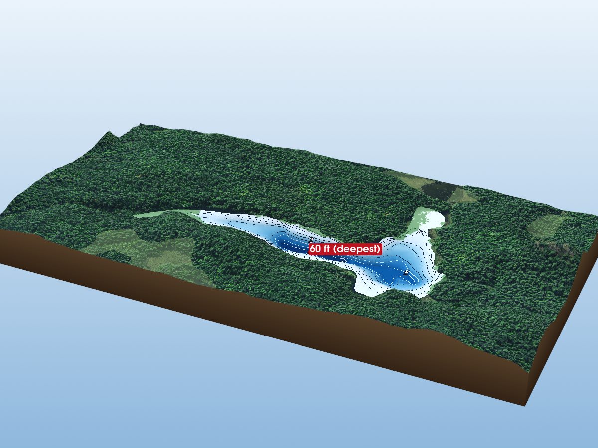 Depth map of Oriole Lake