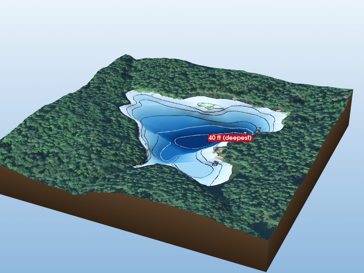 Depth map of Orley Lake