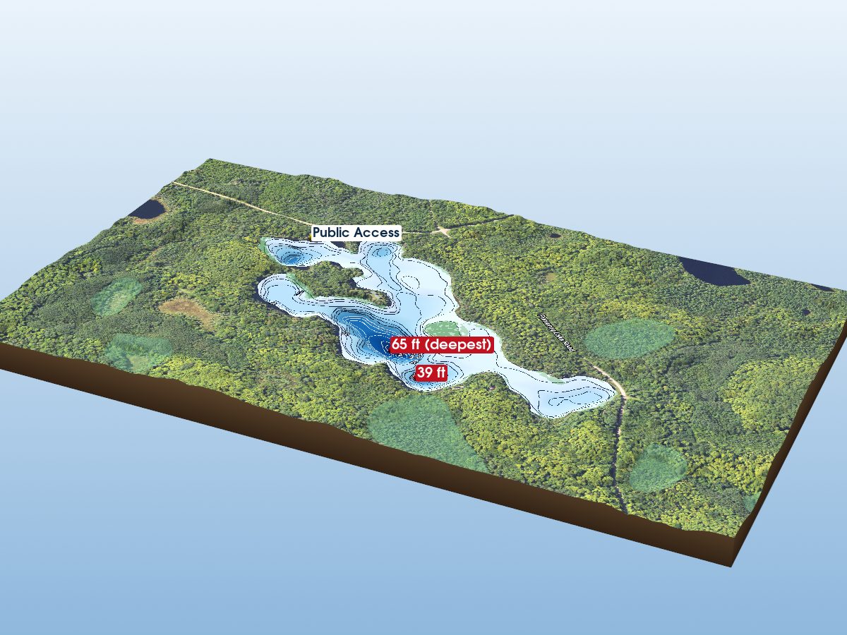 Depth map of Ormes Lake
