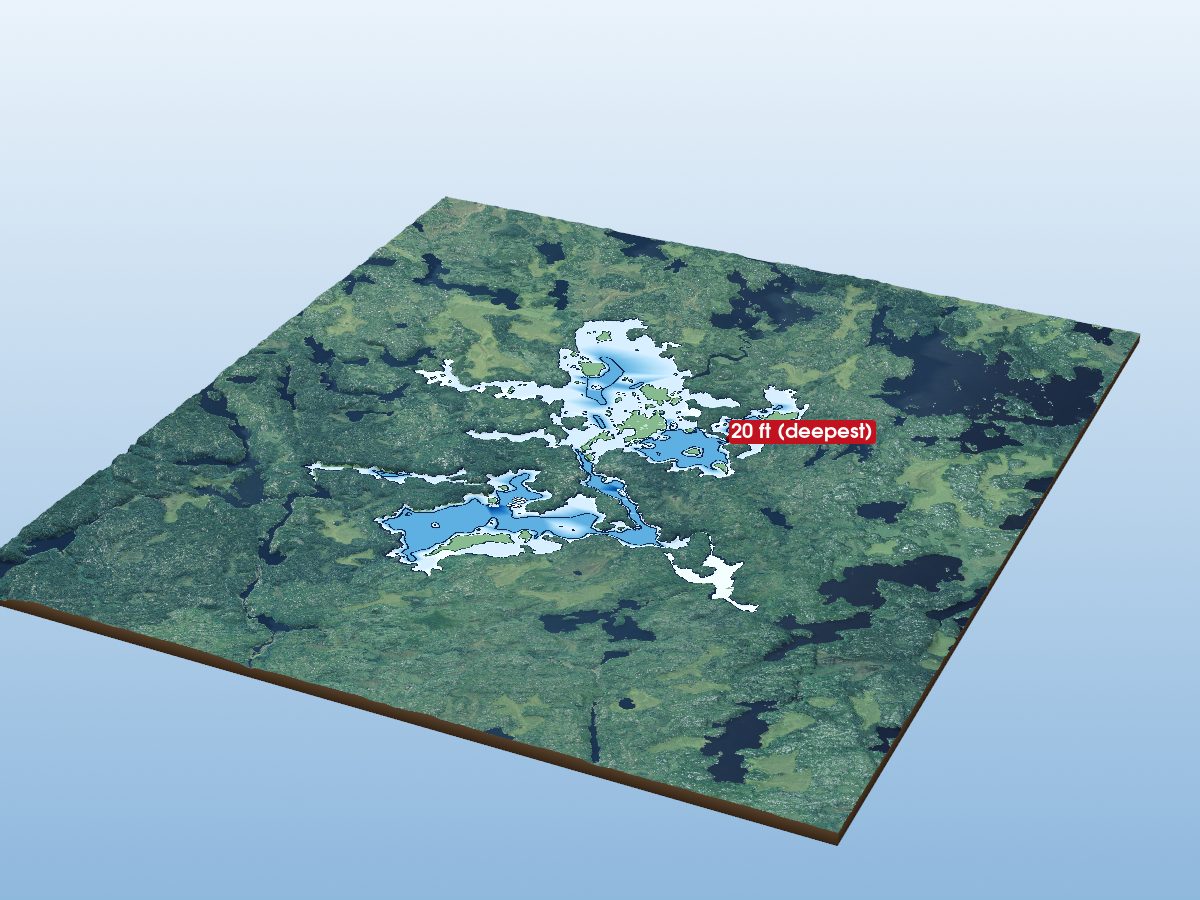 Depth map of Orono Lake