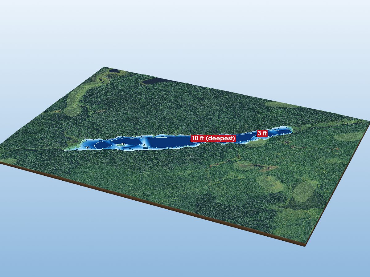 Depth map of Oscar Lake
