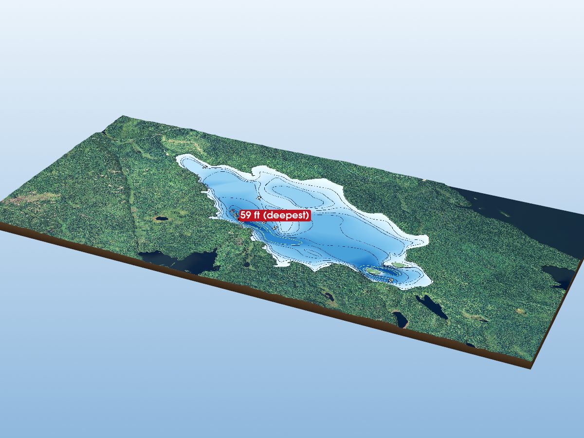 Depth map of Oskawe Lake